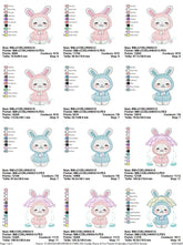 Cuddly Bunny & Fox Friends Embroidery Designs Pack - FineryEmbroidery